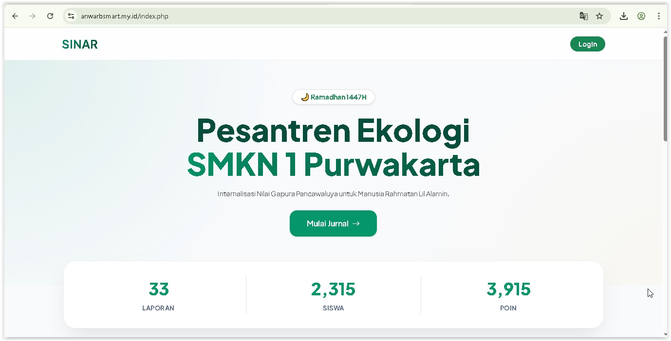 Aplikasi SINAR dan Transformasi Karakter di Pesantren Ekologi SMKN 1 Purwakarta